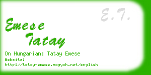 emese tatay business card